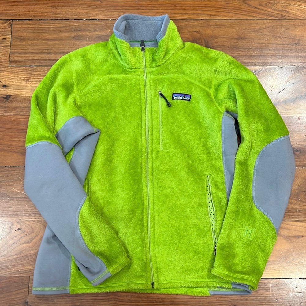 Patagonia Women’s Fleece Polartec R2 Lime Green Jacket Size Medium